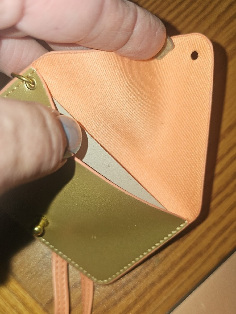 Minor History Peach and Gold Envelope Coin Purse - Picture 4 of 5